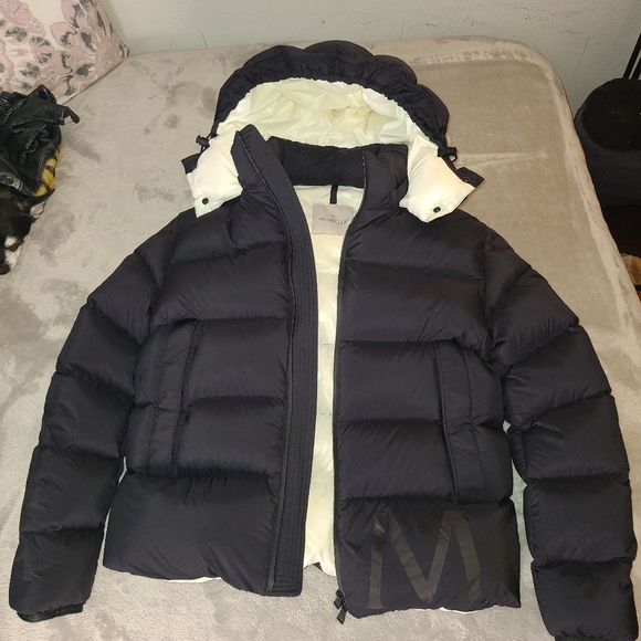 Moncler black down wilms jacket - Main Image
